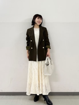 「アイテム（ブレスレット）」を使った、SAKATOさん（レディース・150cm）の秋コーディネート