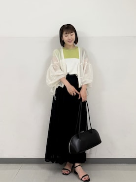 「きれいめカジュアル」｜「アイテム（ブルゾン）」を使った、SAKATOさん（レディース・150cm）の夏コーディネート