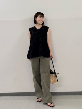 「Gready Brilliant（グレディブリリアン）のアイテム（サンダル）」を使った、SAKATOさん（レディース・150cm）の夏コーディネート