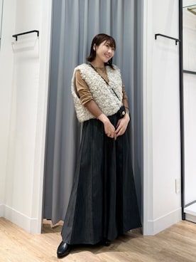 「アイテム（その他アウター、ホワイト系）」を使った、SAKATOさん（レディース・150cm）の秋コーディネート