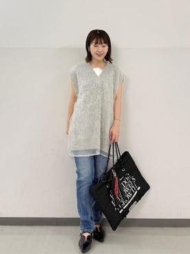 「アイテム（リング）」を使った、SAKATOさん（レディース・150cm）の秋コーディネート