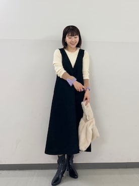 「ガーリーコーデ」｜「アイテム（アクセサリー）」を使った、SAKATOさん（レディース・150cm）の秋コーディネート