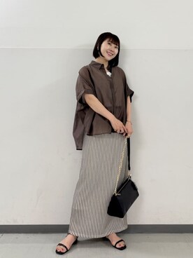 「Gready Brilliant（グレディブリリアン）のアイテム（サンダル）」を使った、SAKATOさん（レディース・150cm）の夏コーディネート