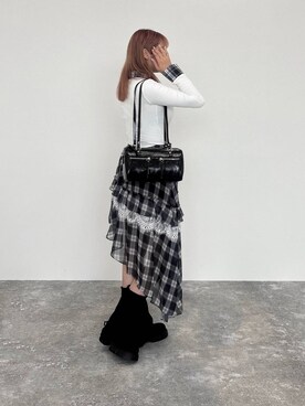 「3.3 Field Trip （3.3フィールドトリップ）の3.3 Field Trip／ダブルポケットレザーBAG（ハンドバッグ）」を使った、Aさん（レディース・165cm）の夏コーディネート