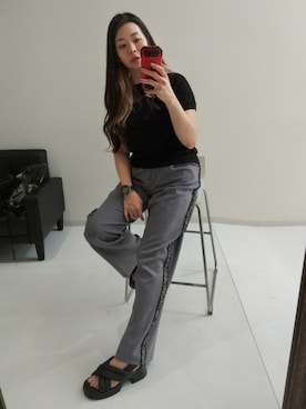 「アイテム（サンダル）」を使った、kimmy165さん（レディース・165cm）の夏コーディネート
