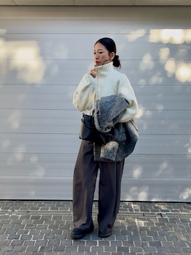 「TRIANGLE PALETTE（トライアングルパレット）のアイテム」を使った、AKINOさん（レディース・164cm）の冬コーディネート