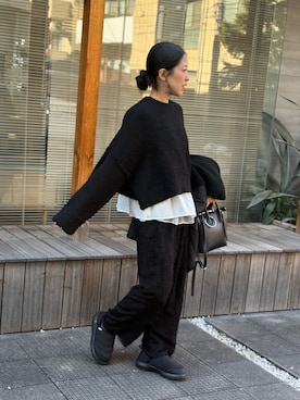 「TRIANGLE PALETTE（トライアングルパレット）のアイテム」を使った、AKINOさん（レディース・164cm）の冬コーディネート