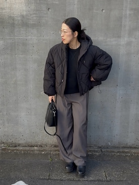 「TRIANGLE PALETTE（トライアングルパレット）のアイテム」を使った、AKINOさん（レディース・164cm）の冬コーディネート