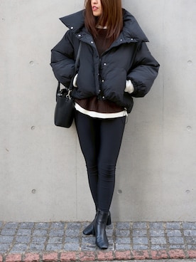 「American Apparel（アメリカンアパレル）のアイテム」を使った、AKINOさん（レディース・164cm）の冬コーディネート