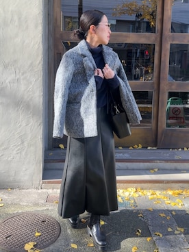 「TRIANGLE PALETTE（トライアングルパレット）のアイテム」を使った、AKINOさん（レディース・164cm）の冬コーディネート