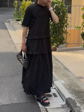 「アイテム（サンダル）」を使った、AKINOさん（レディース・164cm）の夏コーディネート