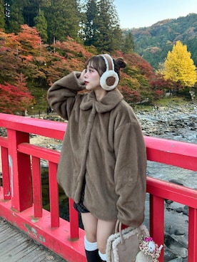 「アイテム（その他アウター）」を使った、sakuraさん（レディース・152cm・20代）の冬コーディネート