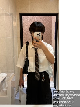 「アイテム（フォーマルスーツ/小物）」を使った、りゅうさん（メンズ・164cm・10代）の秋コーディネート