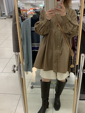 「AS as know as（エーエス アズノウアズ）のアイテム（トップス）」を使った、meguさん（レディース・153cm）の秋コーディネート