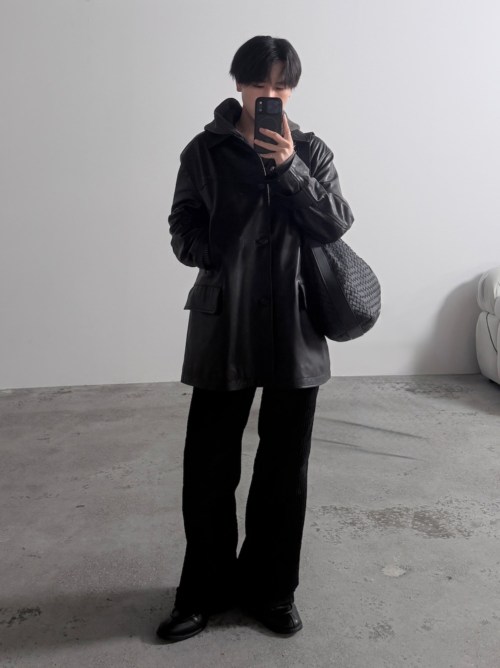 Llife（ライフ）の「Llife COW LEATHER MESH BAG（ショルダーバッグ