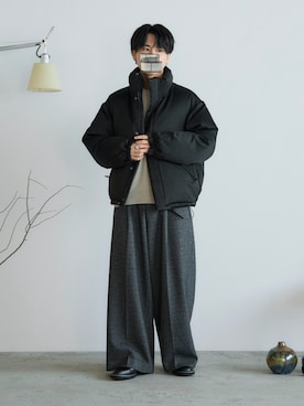 「アイテム（スラックス）」を使った、るきと.さん（メンズ・163cm・20代）の秋コーディネート