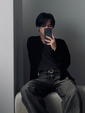 「LIDNM（リドム）のアイテム」を使った、るきと.さん（メンズ・163cm）の春コーディネート