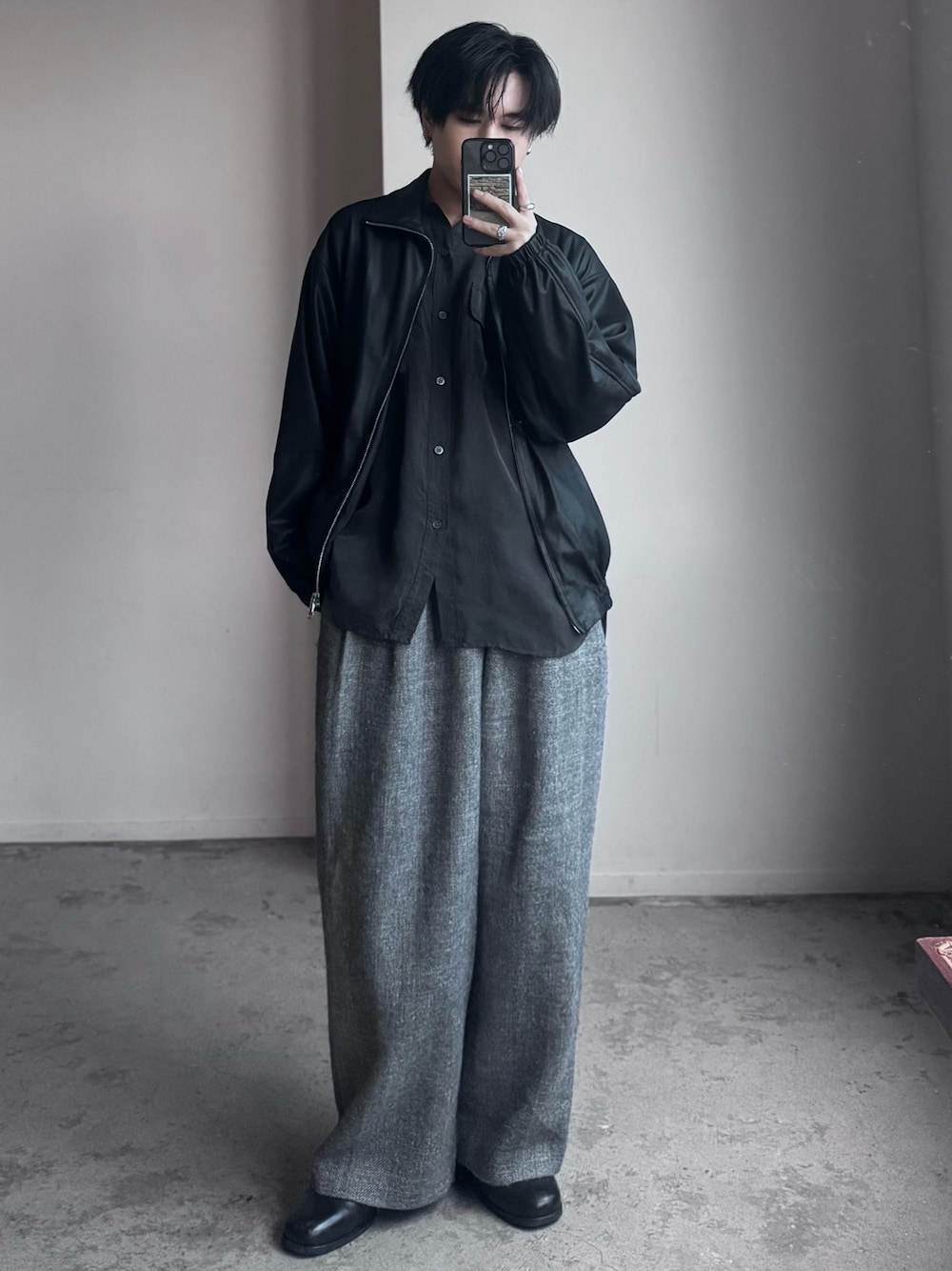 パンツ lidnm WOOL LINEN OXFORD BAGS LIDNM / Llife ONLINE STORE / WOOL LINEN OXFORD BAGS