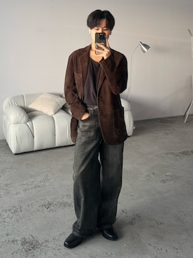 「アイテム（テーラードジャケット）」を使った、るきと.さん（メンズ・163cm）の秋コーディネート