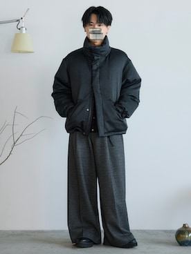 「アイテム（スラックス）」を使った、るきと.さん（メンズ・163cm・20代）の秋コーディネート