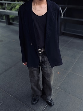 「LIDNM（リドム）のアイテム」を使った、るきと.さん（メンズ・163cm）の春コーディネート