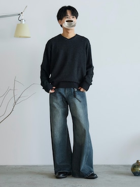 「アイテム（ドレスシューズ）」を使った、るきと.さん（メンズ・163cm・20代）の秋コーディネート