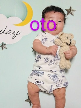 「プチバトー(PETIT BATEAU)」｜otosamaさん（キッズ・60cm）の夏コーディネート