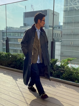 「Barbour（バブアー）のアイテム（その他アウター）」を使った、matsuさん（メンズ・170cm）の秋コーディネート