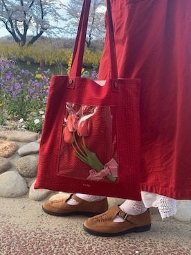 「VINTAGE（ヴィンテージ）のアイテム（サンダル）」を使った、keiさん（レディース・157cm）の冬コーディネート