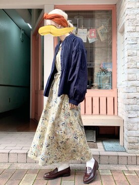 「インスタフォローしてね！」｜「アイテム（ワンピース/ドレス）」を使った、keiさん（レディース・157cm）の冬コーディネート