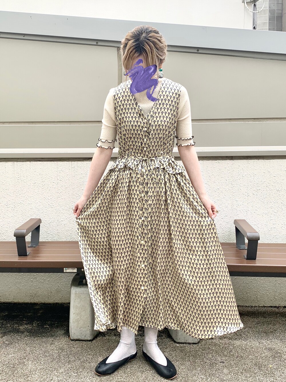 peu pres（プープレ）の「トレニア小花プリントワンピース（ワンピース 