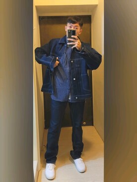 「丹寧」｜hongtien🇹🇼さん（メンズ・170cm）の秋コーディネート
