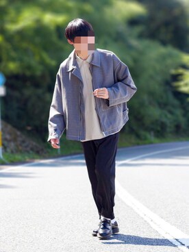 「shiki tokyo（シキトウキョウ）のアイテム（ブルゾン）」を使った、kyoさん（メンズ・181cm）の秋コーディネート