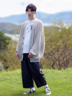 「YUEATE（ユエイト）のアイテム」を使った、kyoさん（メンズ・181cm）の秋コーディネート