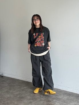 「アイテム（ボストンバッグ）」を使った、ヒジリさん（レディース・158cm・20代）の夏コーディネート