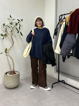 「アイテム（パンツ）」を使った、ヒジリさん（レディース・158cm・20代）の冬コーディネート