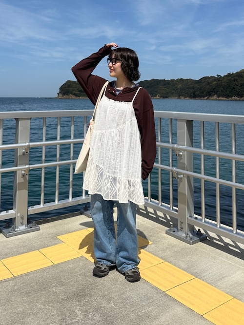 パッチワークレースキャミチュニック