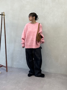 「アイテム（ブローチ/コサージュ）」を使った、ヒジリさん（レディース・158cm）の冬コーディネート