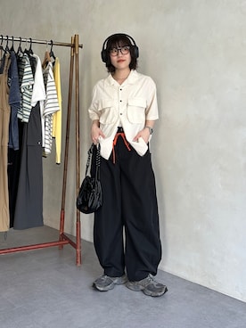 「CPCM（シーピーシーエム）のアイテム（パンツ）」を使った、ヒジリさん（レディース・158cm）の夏コーディネート