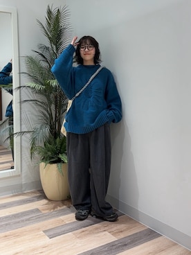 「アイテム（トートバッグ）」を使った、ヒジリさん（レディース・158cm・20代）の冬コーディネート