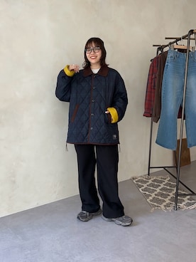 「アイテム（ブルゾン）」を使った、ヒジリさん（レディース・158cm）の秋コーディネート