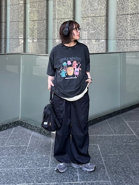 「アイテム（カーゴパンツ）」を使った、ヒジリさん（レディース・158cm・20代）の夏コーディネート