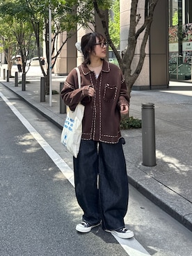 「アイテム（カーディガン/ボレロ）」を使った、ヒジリさん（レディース・158cm・20代）の夏コーディネート