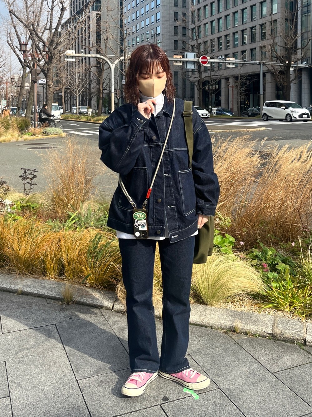 1ポイント刺繍裏毛ハーフジップスウェットを使ったショップ