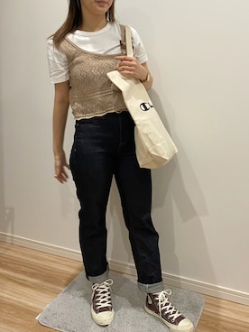 「アクティブコーデ」｜「アイテム（アナログ腕時計）」を使った、あおさん（レディース・153cm）の秋コーディネート