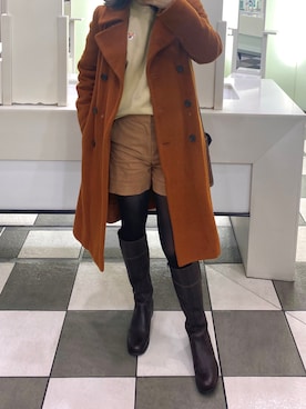 「MAISON KITSUNE」｜「アイテム（その他）」を使った、メさん（レディース・157cm）の冬コーディネート