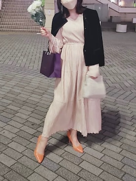 「LILY BROWN（リリーブラウン）のアイテム（パンプス）」を使った、メさん（レディース・157cm）の春コーディネート