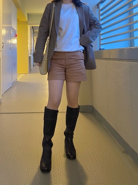 「ごきげんウィーク」｜「アイテム（スウェット）」を使った、メさん（レディース・157cm）の春コーディネート