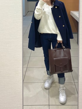 「NIKE（ナイキ）のナイキ エア フォース 1 PLT.AF.ORM ウィメンズシューズ / Nike Air Force 1 PLT.AF.ORM Women's Shoes＜22-29cm 展開＞（スニーカー）」を使った、メさん（レディース・157cm）の冬コーディネート