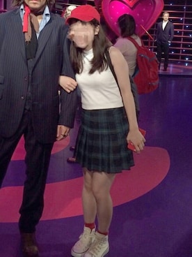 「American Apparel（アメリカンアパレル）のアイテム（スカート）」を使った、メさん（レディース・156cm）の夏コーディネート